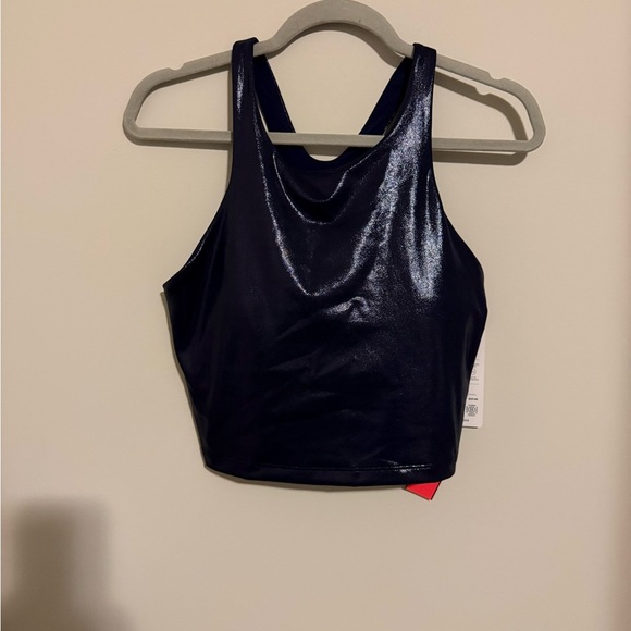 Athleta Simone Biles Collab Blue Crop Tank Top NWT size medium - Picture 1 of 5